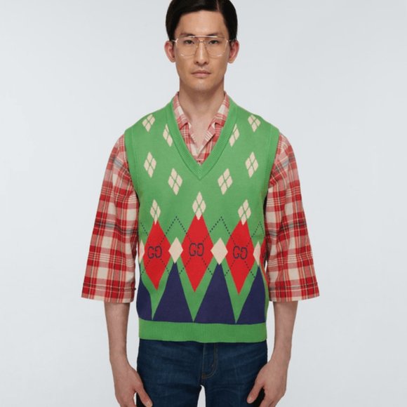 Gucci Agyle Knit Sweater Vest - Picture 7 of 16